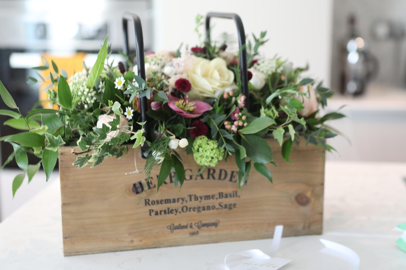 Flowers & Herb in Trough