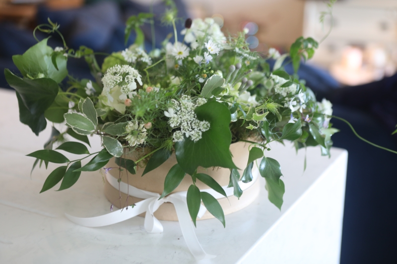 The White and Green Wild Flower  Summer Flower Box