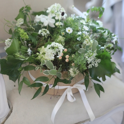 The White and Green Wild Flower  Summer Flower Box