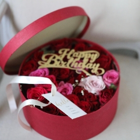 Happy Birthday Rose & Chocolate Box