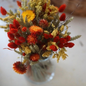 The Rustic Wildflowers  Dried Bouquet of Flowers & Chocolates