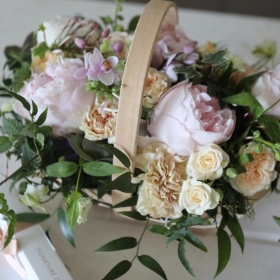 The Summer Peony Rose Basket